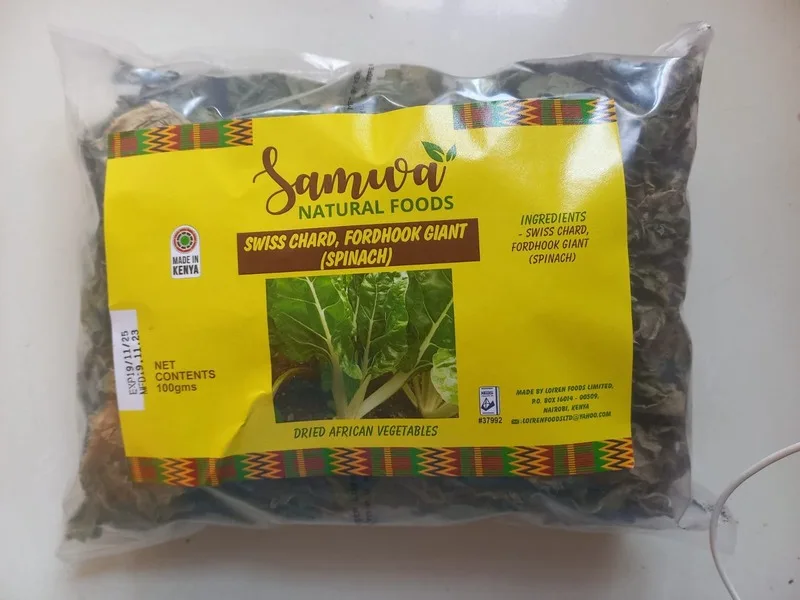 Dried Spinach (Swiss Chard, Ford Hook Giant)